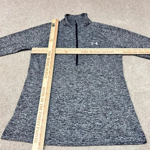 Under Armour HeatGear Activewear Jacket Gray Long Sleeve 1/2 Zip Women’s Medium - Picture 2 of 11
